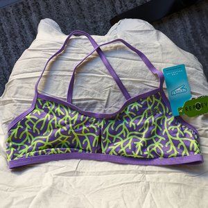 Brand New With Tags, Speedo Printed Tie Back Keyhole Bikini Top, Coral Flow, XL